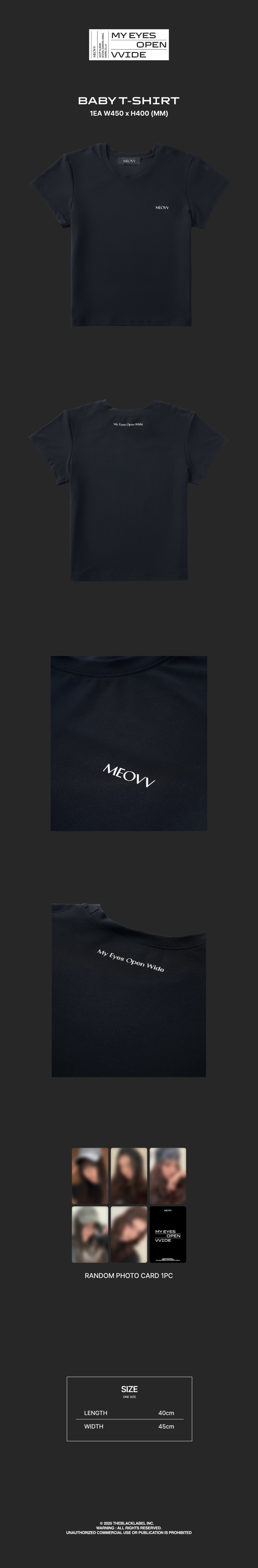 [PREORDER] MEOVV - [My Eyes Open Vvide] MD] Baby T-shirt+1photocard