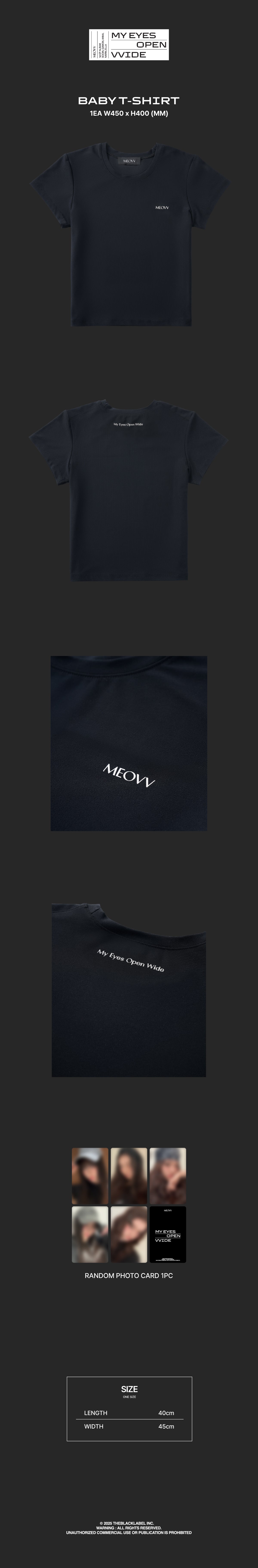 [PREORDER] MEOVV - [My Eyes Open Vvide] MD] Baby T-shirt+1photocard
