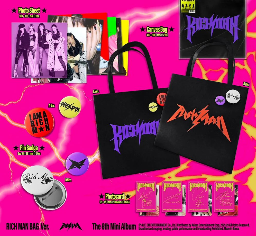 [PREORDER] aespa: Rich Man (Rich Man Bag Version)