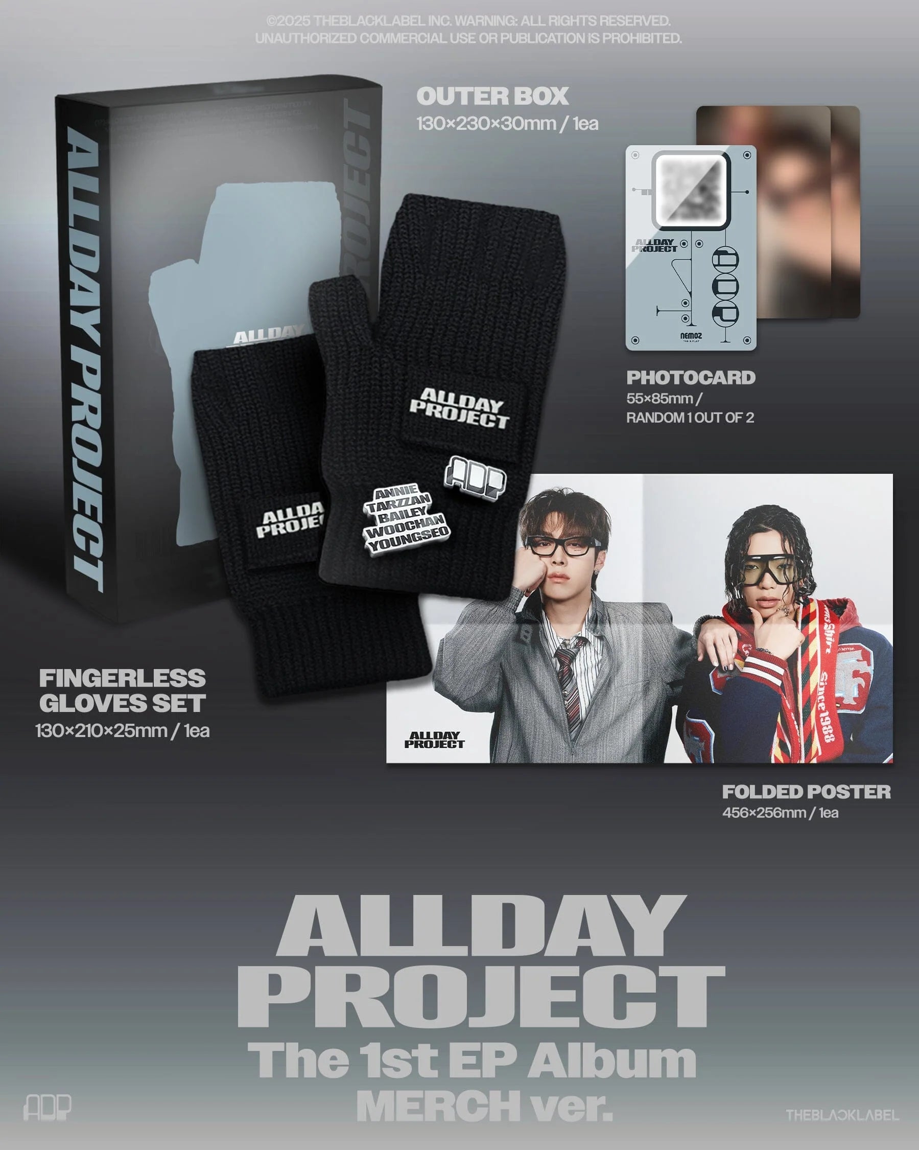 [PREORDER] ALLDAY PROJECT - Allday Project (Fingerless Gloves)