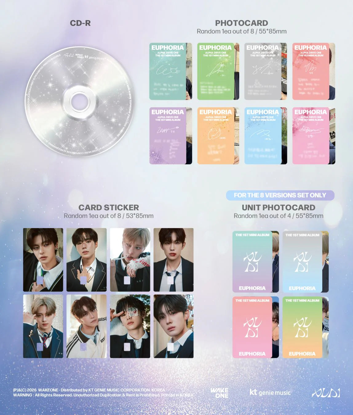 ALPHA DRIVE ONE - Euphoria (Jewel Case Ver.) + PHOTOCARD