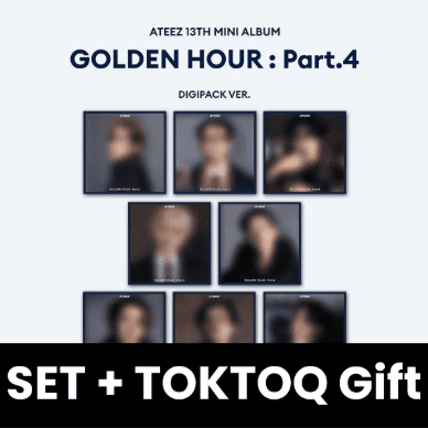 (PREORDER) Ateez: Golden Hour: Part.4 (Digipack Version, SET With KQENT Benefit) - 8CD