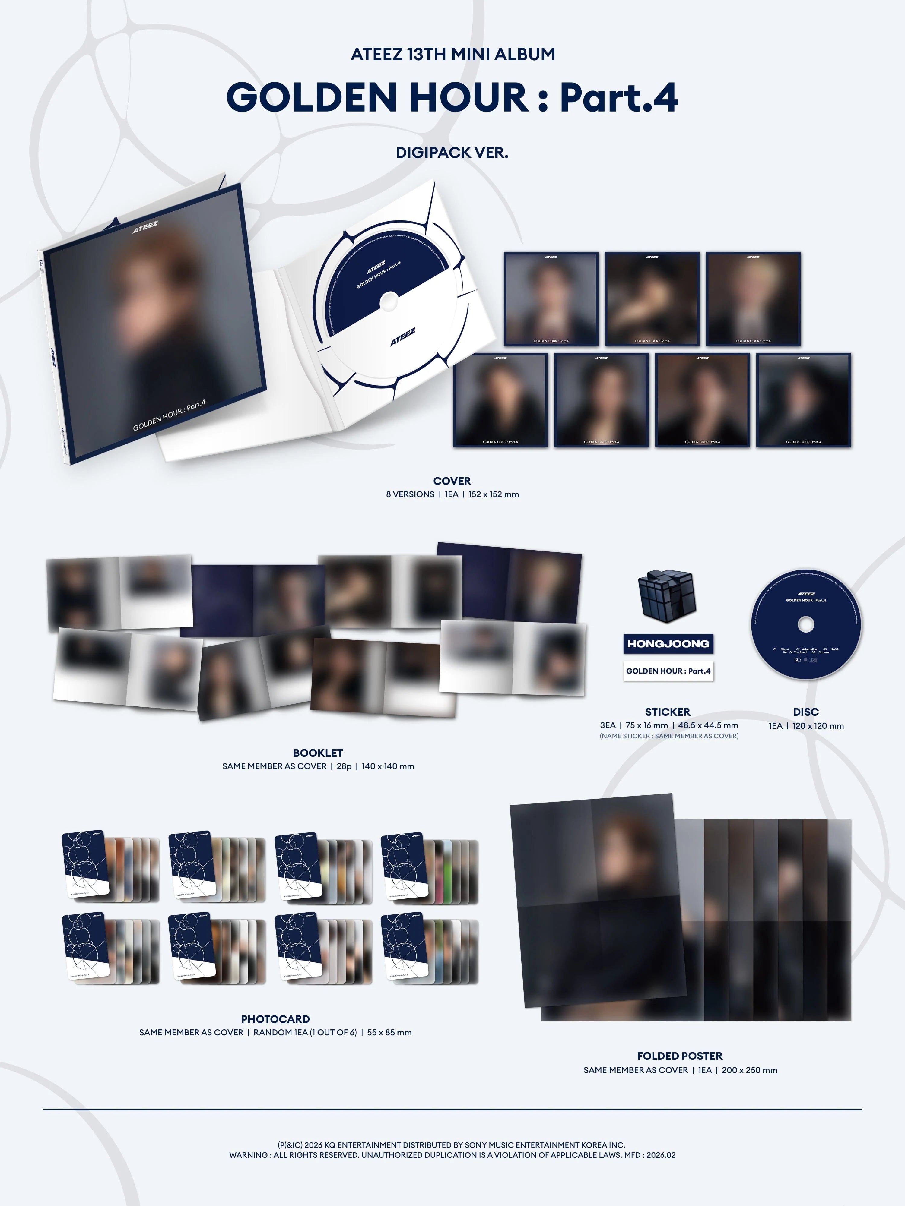 [PREORDER] Ateez: Golden Hour: Part.4 (Digipack Version)