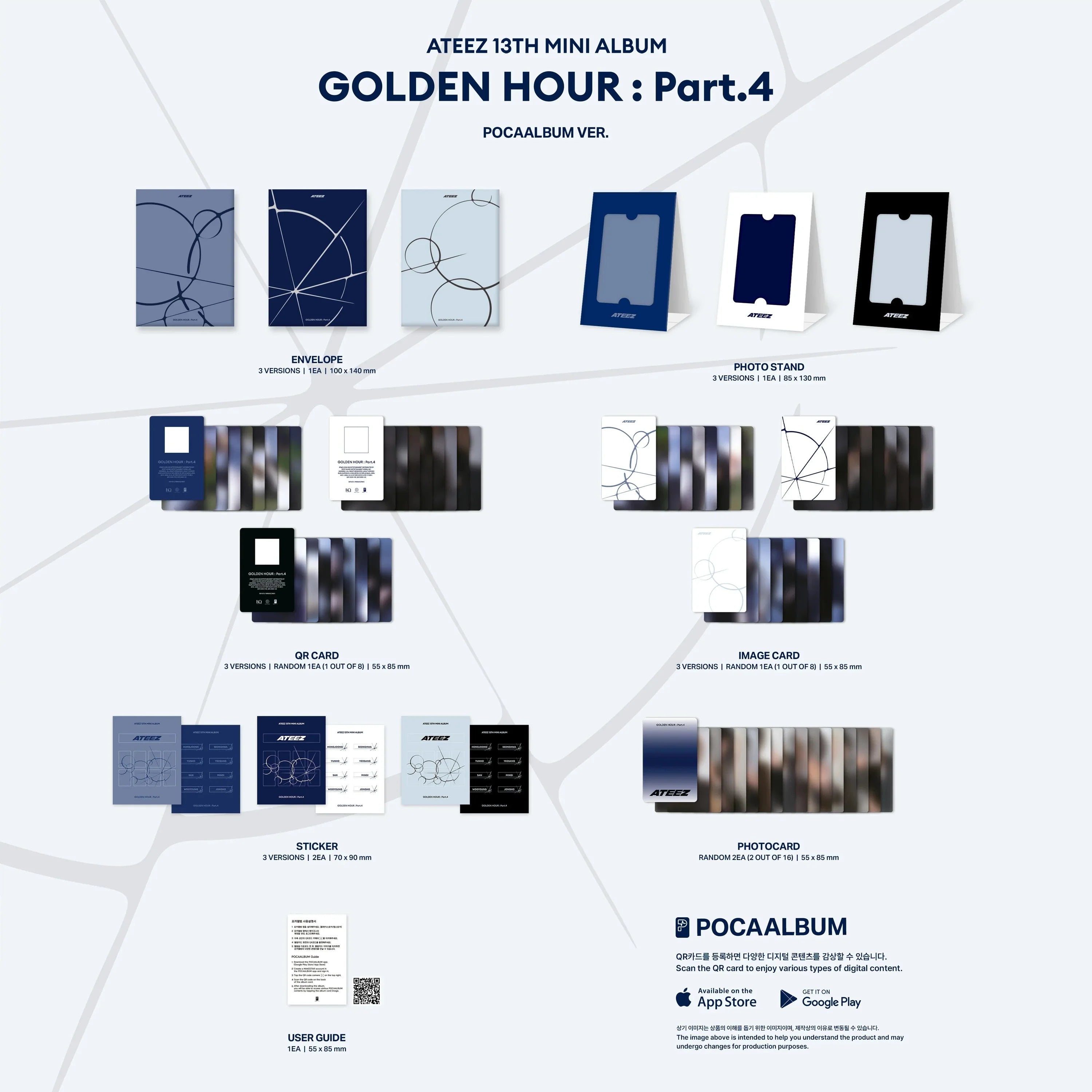 (PREORDER) ATEEZ - GOLDEN HOUR : PART.4 (POCA ALBUM) + Makestar Gift