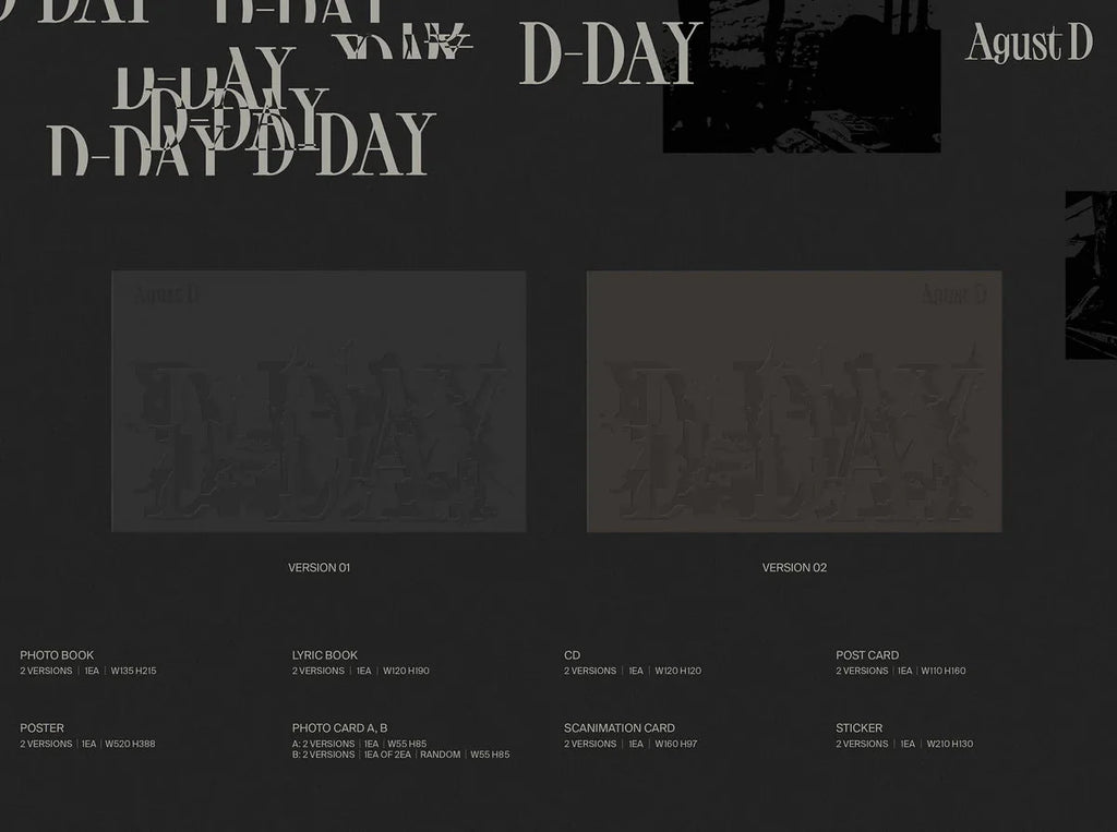 [PREORDER] Agust D: Suga (BTS): D-DAY