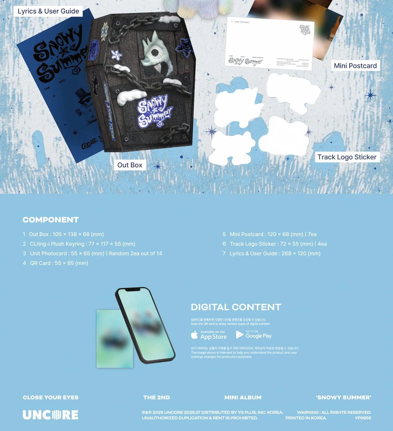 [PREORDER] CLOSE YOUR EYES - Snowy Summer (ID Card Ver./Poca Album)