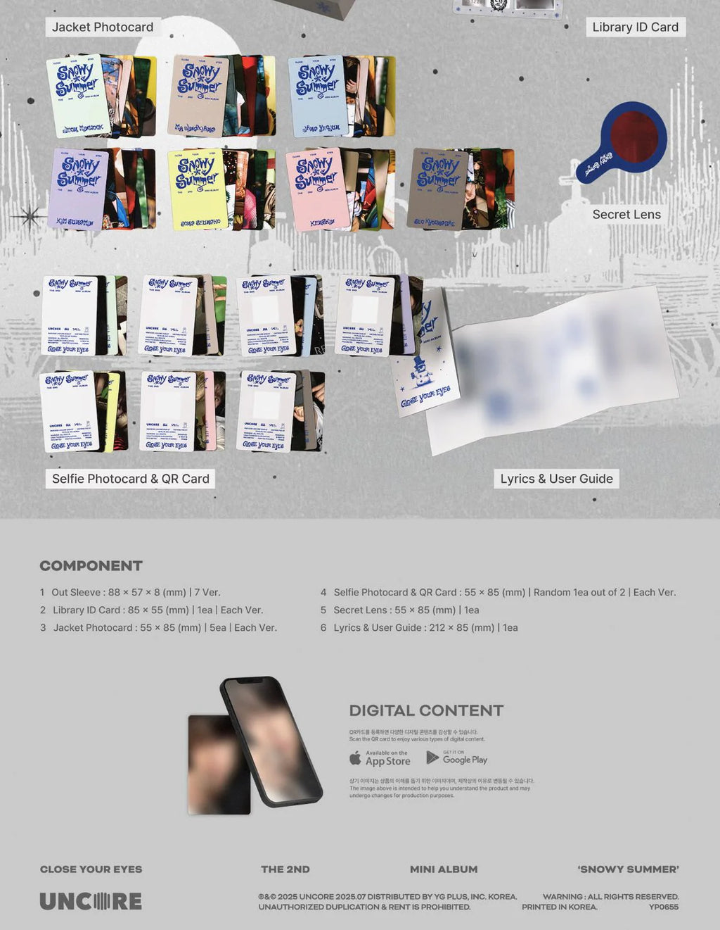 [PREORDER] CLOSE YOUR EYES - Snowy Summer (ID Card Ver./Poca Album)
