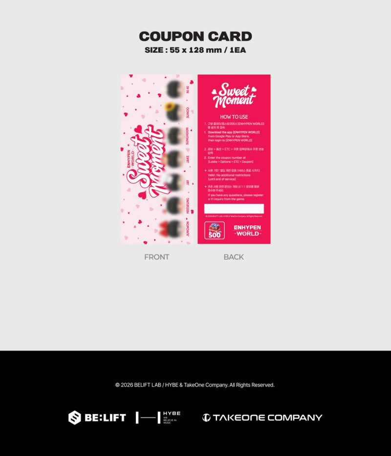 ENHYPEN - World Coupon Card Collection (Sweet Moment Gift Ver.)