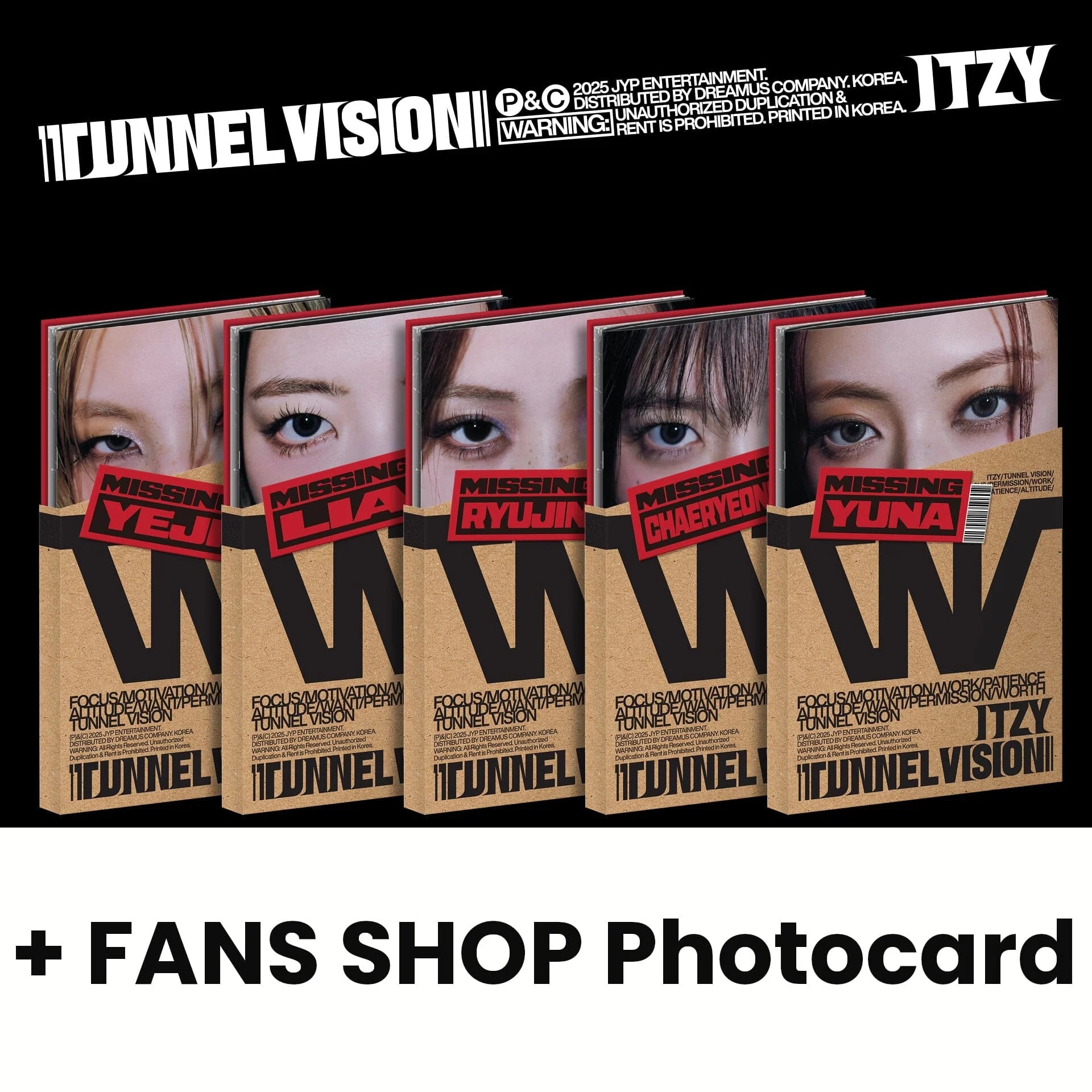 ITZY - Tunnel Vision (Member Ver.) + 1PHOTOCARD