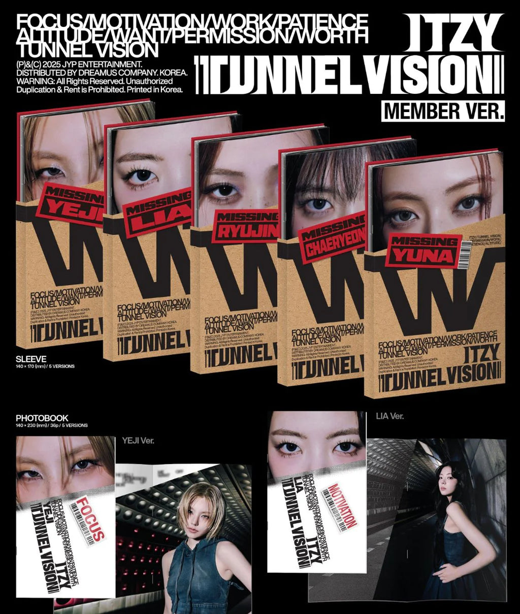 ITZY - Tunnel Vision (Member Ver.) + 1PHOTOCARD