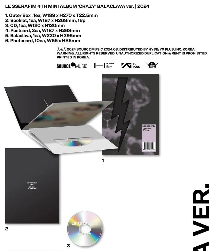 [PREORDER] Le Sserafim: Crazy (Balaclava Version)