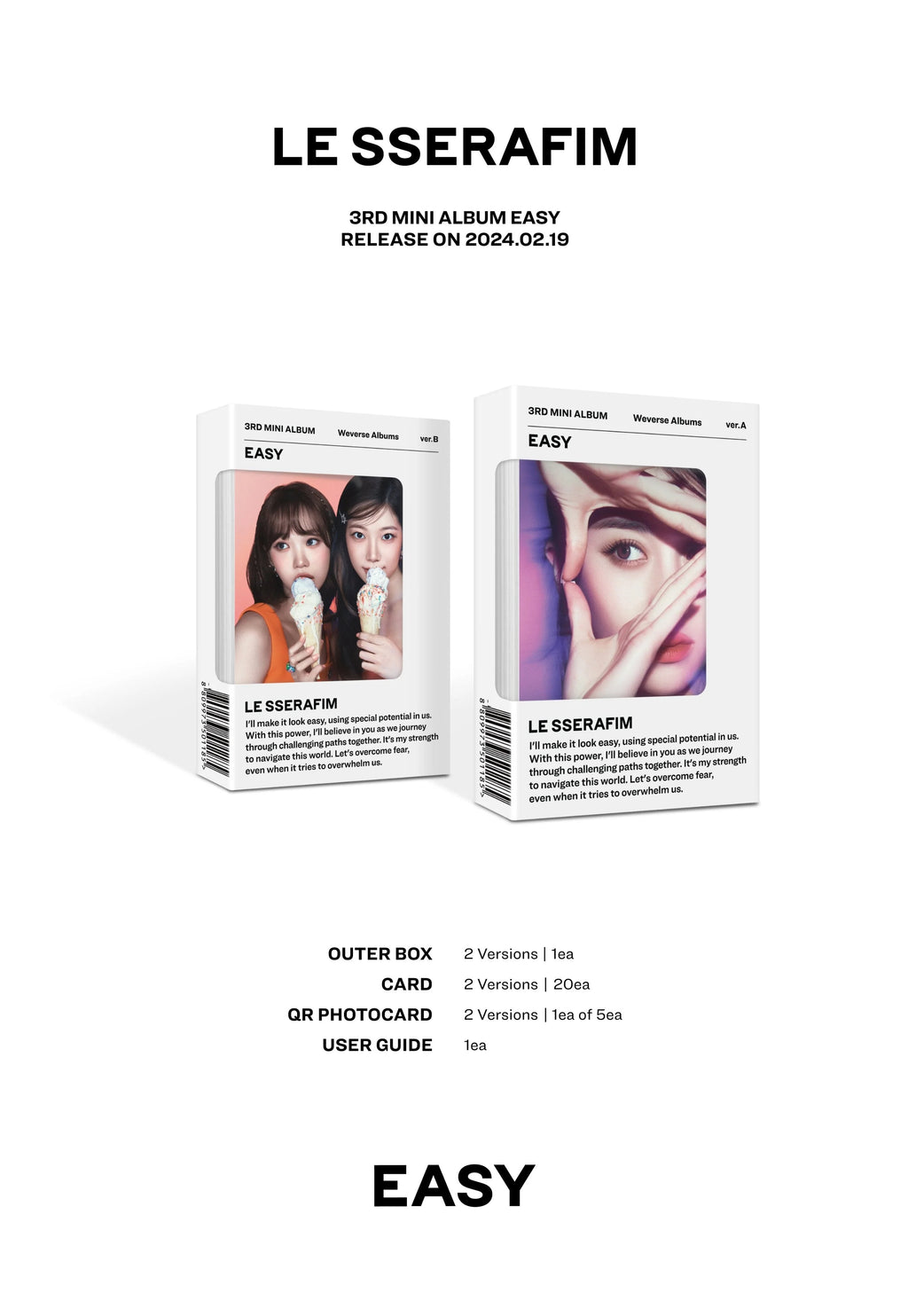 [PREORDER] Le Sserafim: Easy (Weverse Album Version)