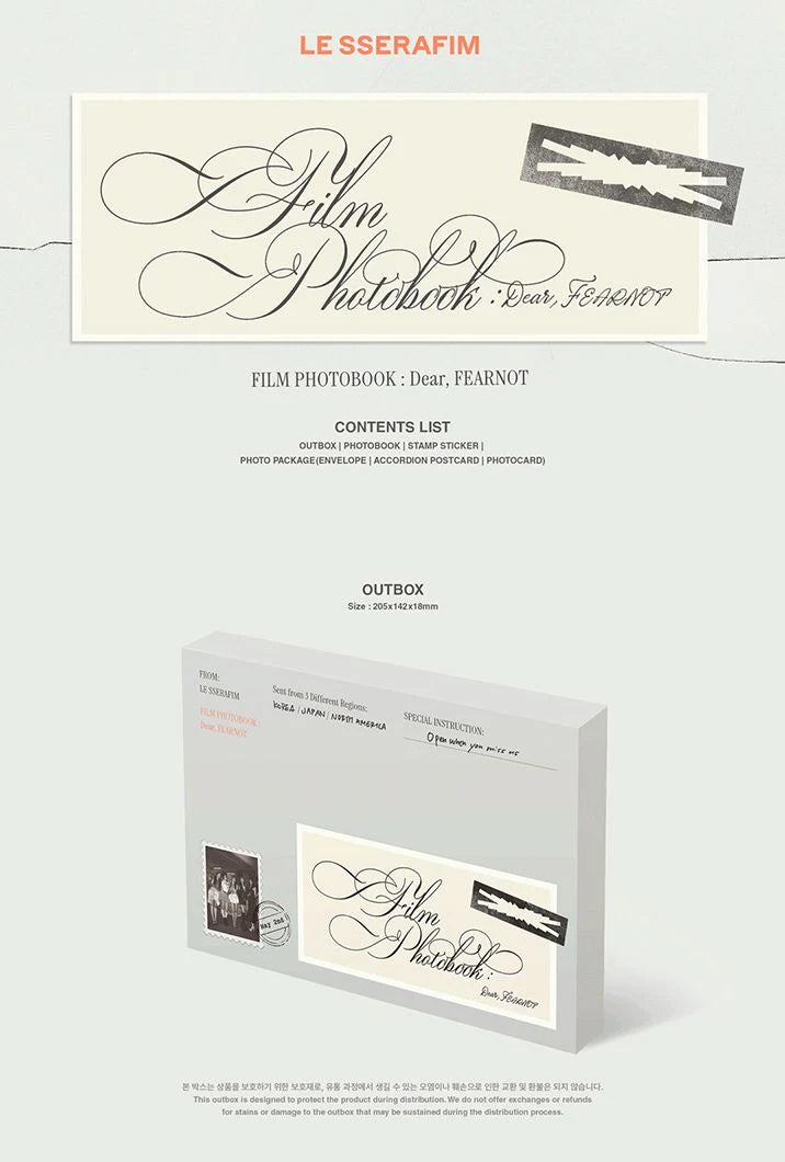 [PREORDER] LE SSERAFIM - Film Photobook : Dear, Fearnot