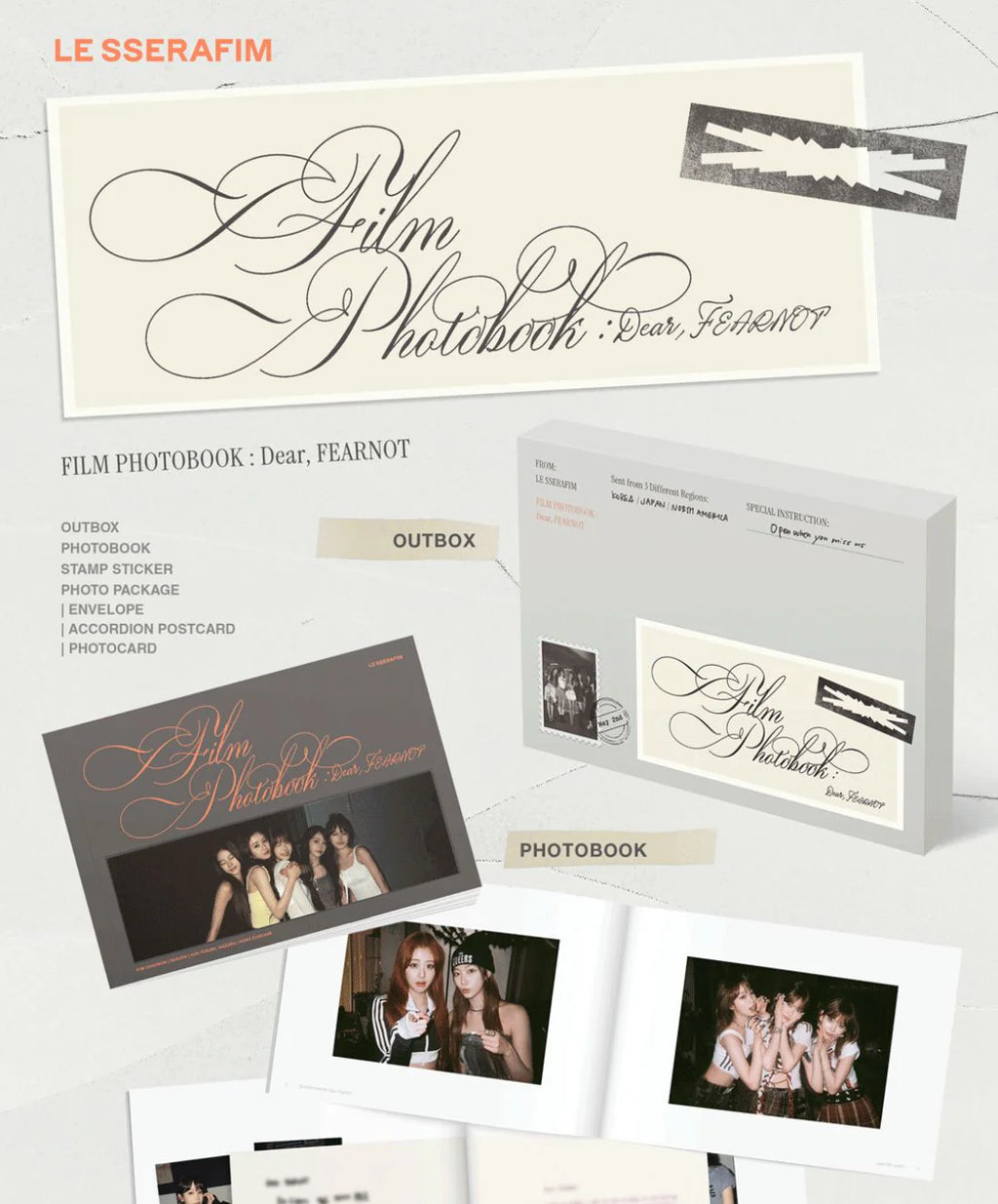 [PREORDER] LE SSERAFIM - Film Photobook : Dear, Fearnot
