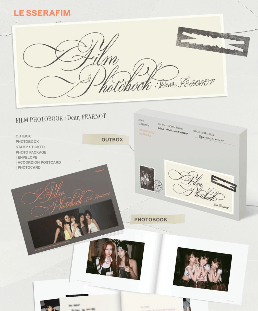 [PREORDER] LE SSERAFIM - Film Photobook : Dear, Fearnot