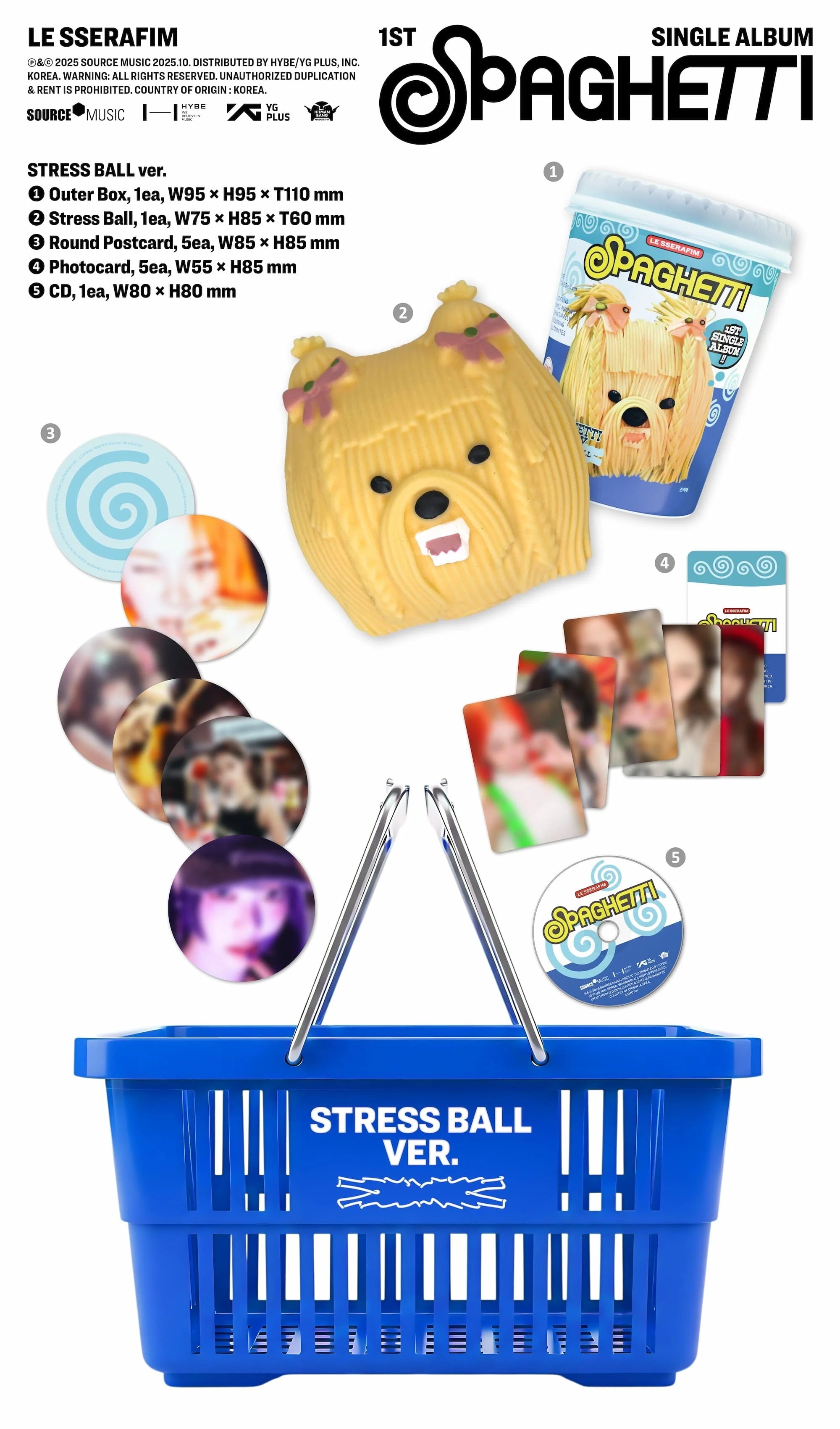 [PREORDER] LE SSERAFIM - Spaghetti (Stress Ball Ver.)
