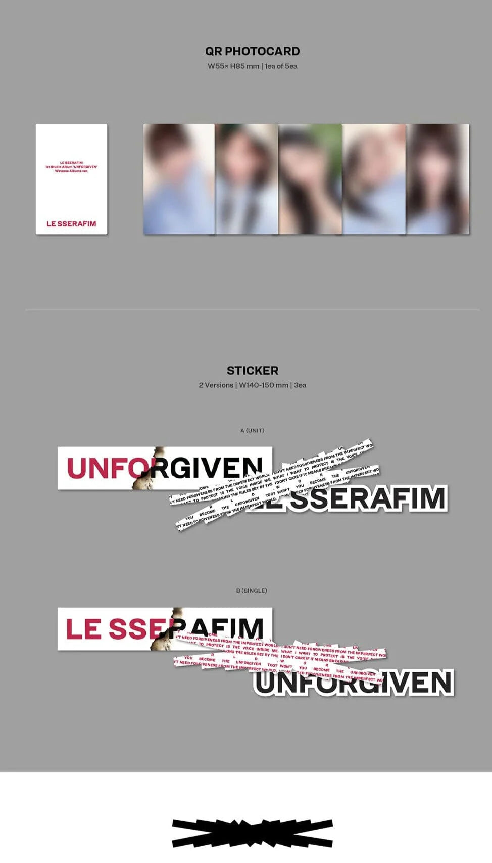 [PREORDER] Le Sserafim: Unforgiven (Weverse Album Version)
