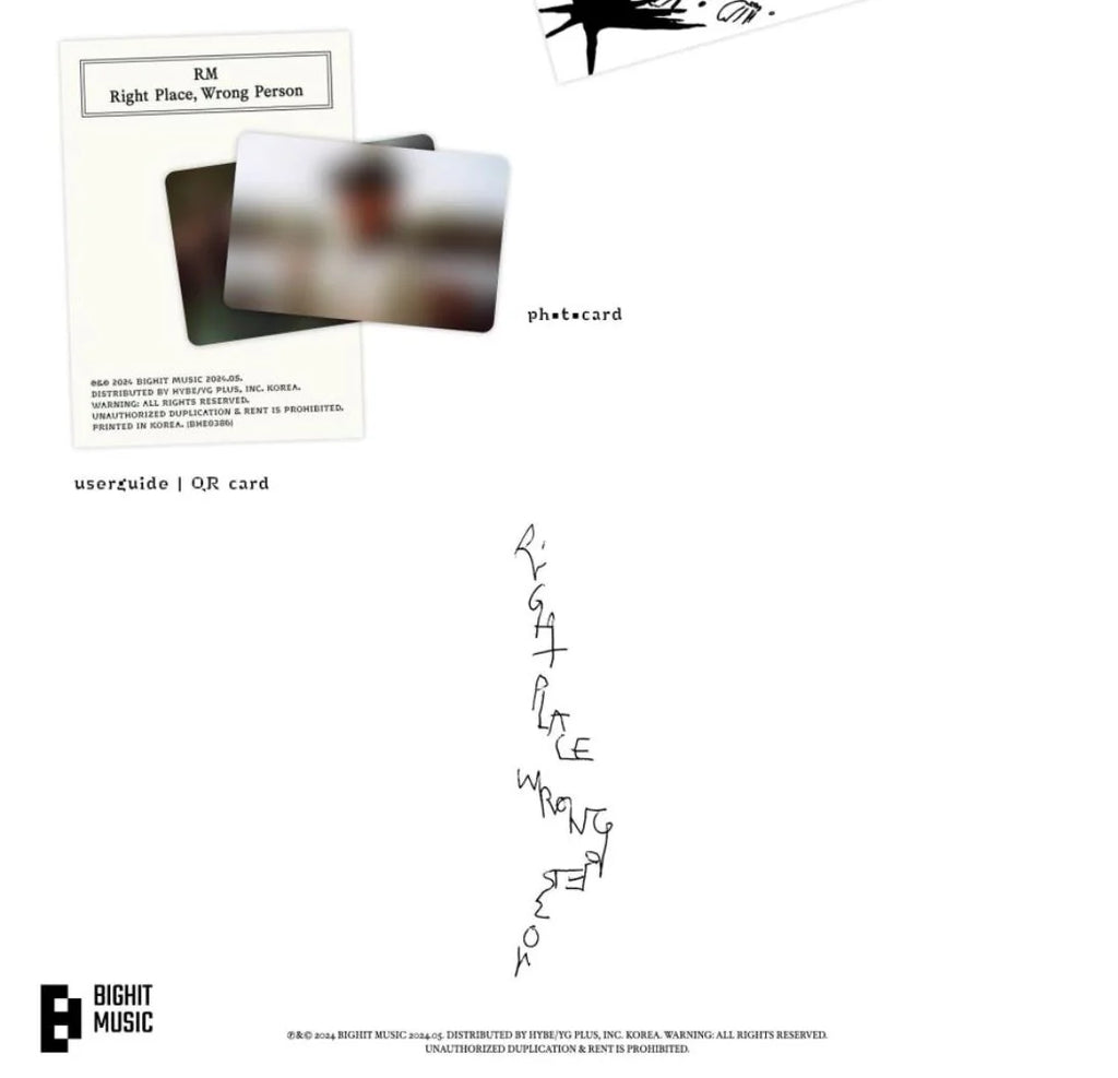 [PREORDER] RM (BTS): Right Place, Wrong Person - Weverse Album