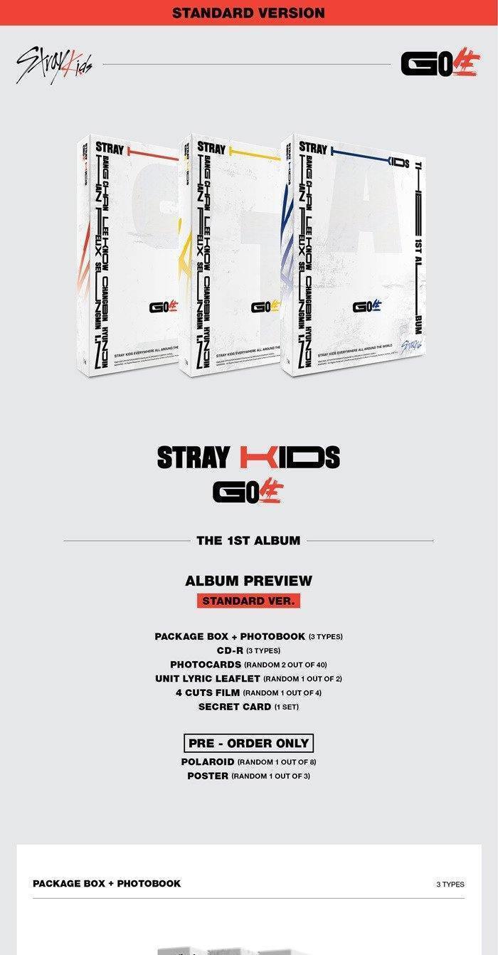 [PREORDER] STRAY KIDS - 1ST OFFICIAL ALBUM [GO生] STANDARD VER.
