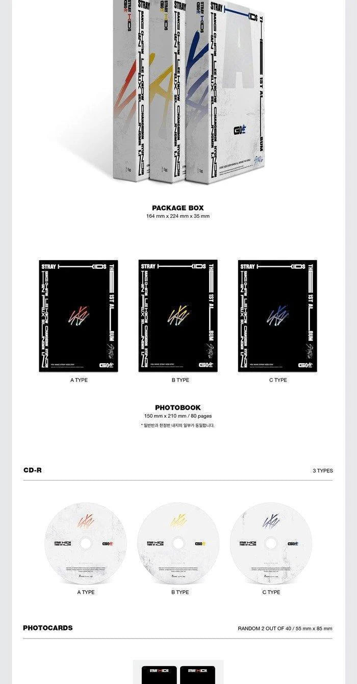 [PREORDER] STRAY KIDS - 1ST OFFICIAL ALBUM [GO生] STANDARD VER.