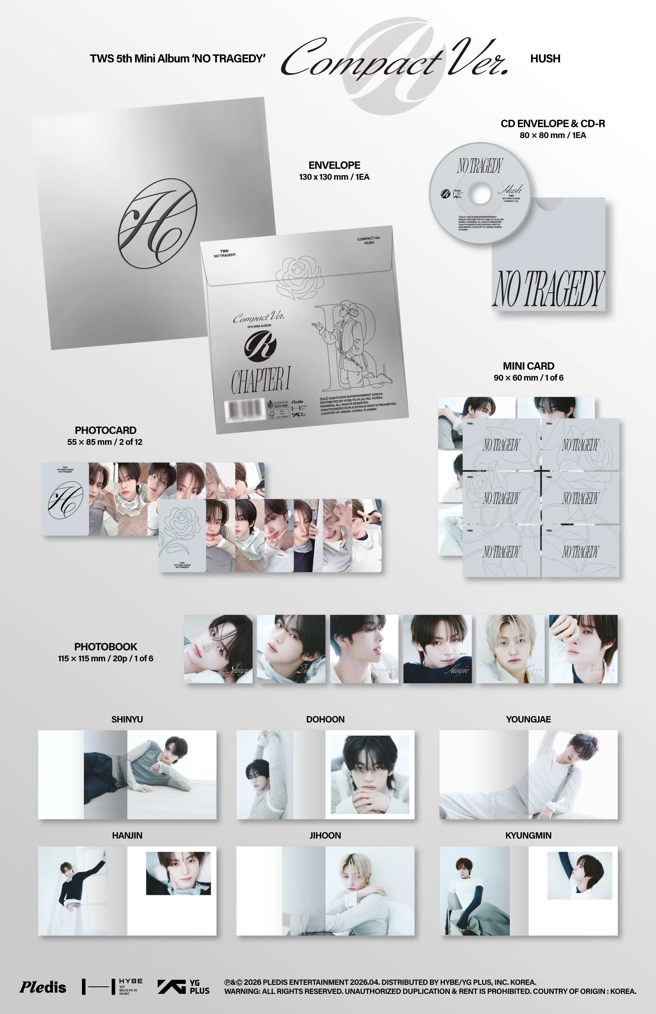 [PREORDER] TWS - No Tragedy (Compact Ver. - Hush)