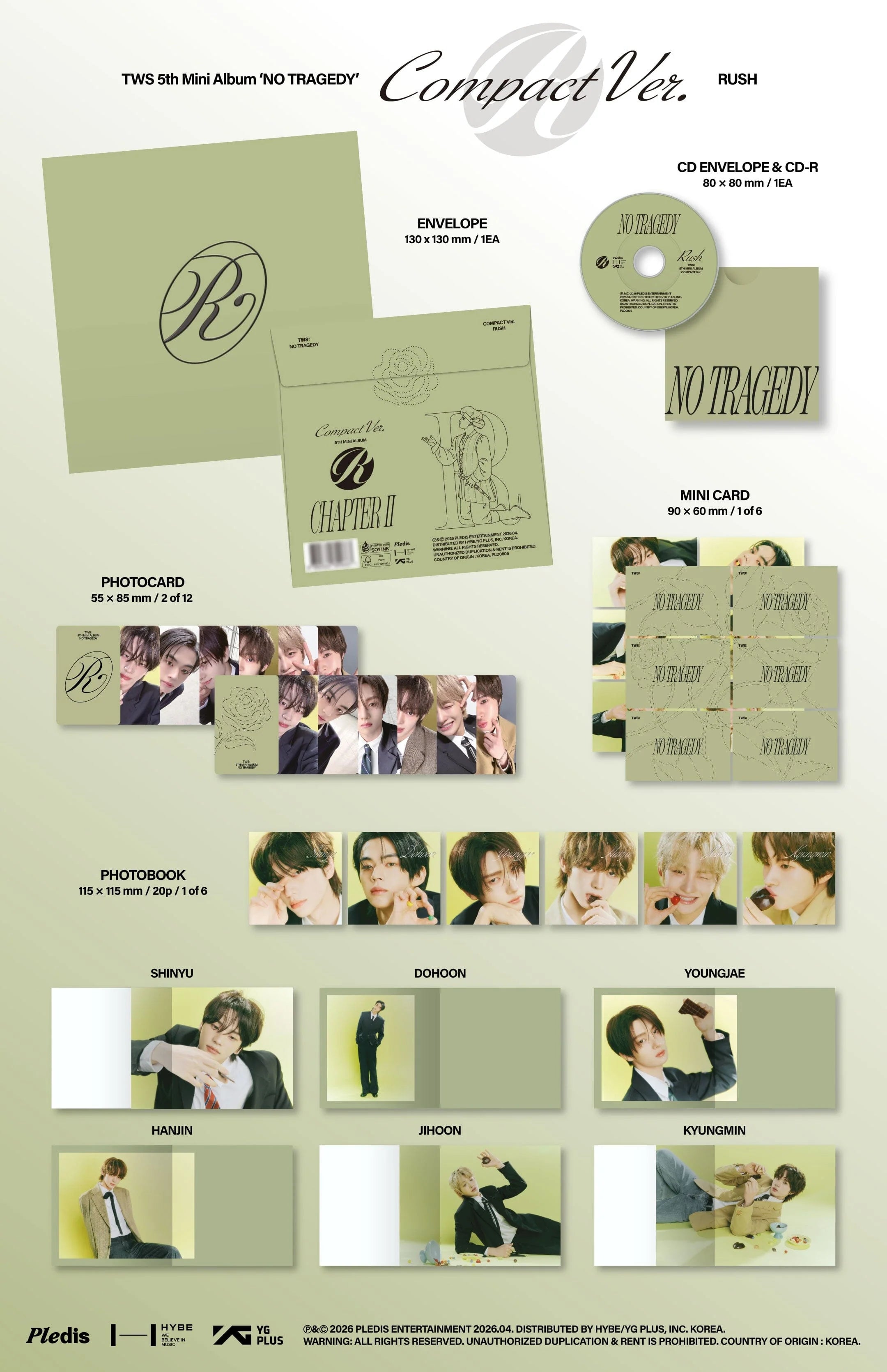 [PREORDER] TWS - No Tragedy (Compact Ver. - Rush)