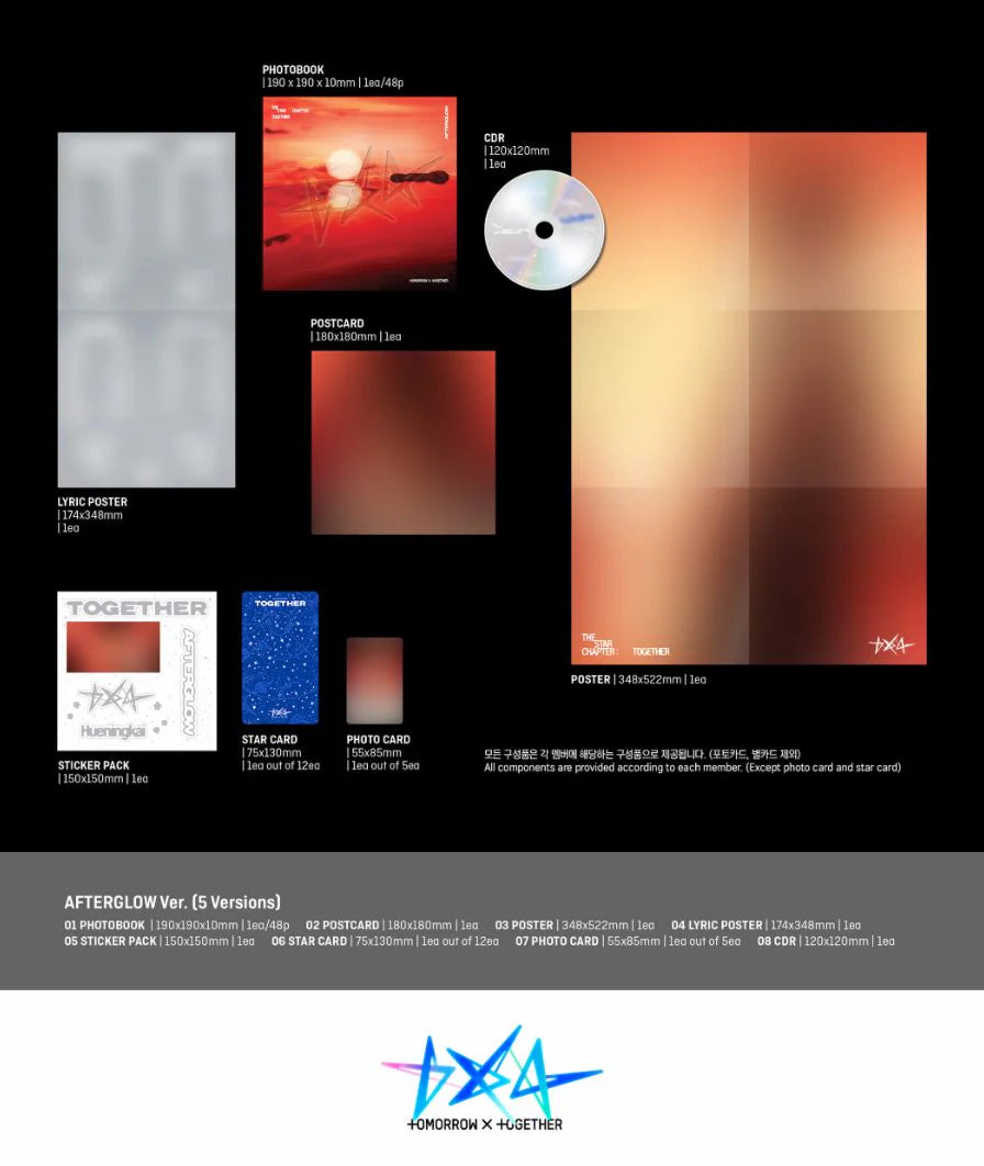 [PREORDER] TOMORROW X TOGETHER (TXT) - The Star Chapter: Together (Afterglow Ver.)